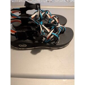 Chaco Z Sandals Womens Size 7 Sporty Adjustable Straps Black Blue Orange